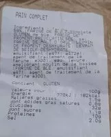 Mängden socker i Pain complet