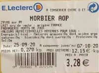 Mängden socker i Morbier