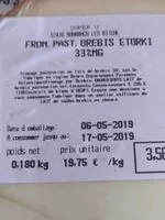 Mängden socker i Fromage de Brebis Etorki