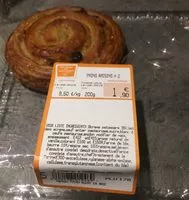 Mängden socker i Pains aux raisins