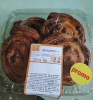 Mängden socker i Pains aux raisins x4