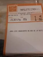 Mängden socker i Tartelette citron