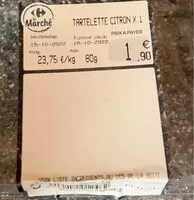 Mängden socker i Tartelette Citron x 1