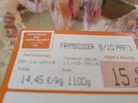 Mängden socker i Framboisier