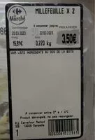 Mängden socker i Mille feuille