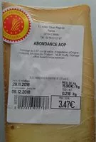 Mängden socker i Abondance aop