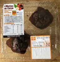 Mängden socker i 4 muffins au cacao