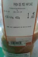 Mängden socker i Pain de mie nature