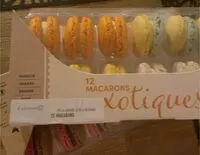 Mängden socker i 12 macarons exotiques