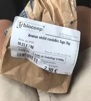 Mängden socker i Ananas biocoop