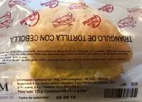 Mängden socker i Triángulo de tortilla con cebolla