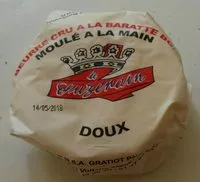 Mängden socker i Beurre cru à la baratte bois