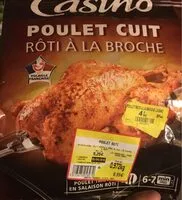 Mängden socker i Poulet cuit roti à la broche