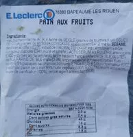 Mängden socker i Pain aux fruits