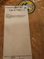 Mängden socker i Crêpe de froment