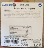 Mängden socker i Pates aux 5 legumes