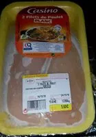 Mängden socker i 2 filets de poulet