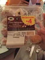 Mängden socker i Mini beignets fourres au chocolat noisette