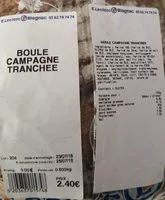 Mängden socker i Boule campagne tranchée