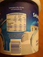 Mängden socker i Sahnejoghurt nach griechischer Art mild