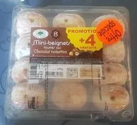 Mängden socker i Mini beignets fourrés au chocolat noisettes