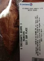 Mängden socker i 6 croissants beurre 3 meuniers