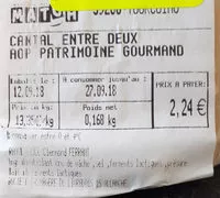 Mängden socker i Chantal entre deux AOP patrimoine gourmand