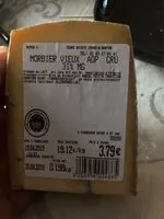 Mängden socker i Morbier vieux aop cru