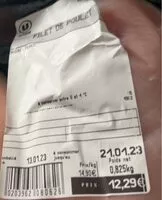 Mängden socker i Filet de poulet