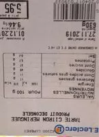 Mängden socker i Tarte meringuee au citron