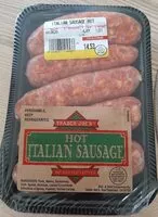 Mängden socker i Hot italian sausage