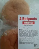 Mängden socker i Beignets framboise