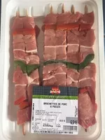 Mängden socker i Brochettes de porc