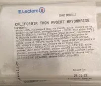 Mängden socker i California thon avocat mayonnaise