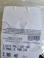 Mängden socker i 1 cuisse poulet rôti et pommes de terre