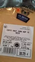 Mängden socker i Comté haut Jura AOP 16 mois