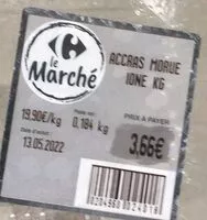 Mängden socker i Accras morue