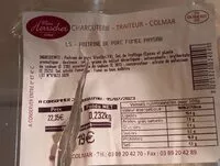 Mängden socker i Poitrine de porc fumé paysan