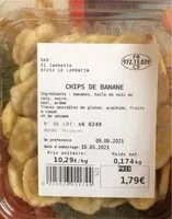 Mängden socker i Chips de banane