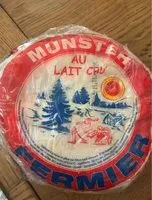 Mängden socker i Munster fermier au lait cru