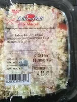 Mängden socker i Taboulé oriental