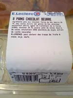 Mängden socker i Pains chocolat beurre (x 8) - Leclerc
