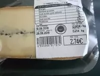 Mängden socker i Morbier AOP