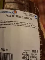 Mängden socker i Pain de seigle tranché