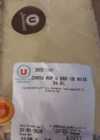 Mängden socker i Comté AOP 18 mois