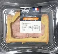 Mängden socker i Pâté en croute de volaille