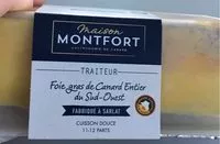 Mängden socker i Foie gras canard entier sud est
