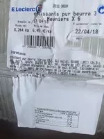 Mängden socker i Croissant pur beurre