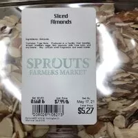 Mängden socker i Sliced almonds