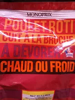 Mängden socker i Poulet rôti cuit à la broche